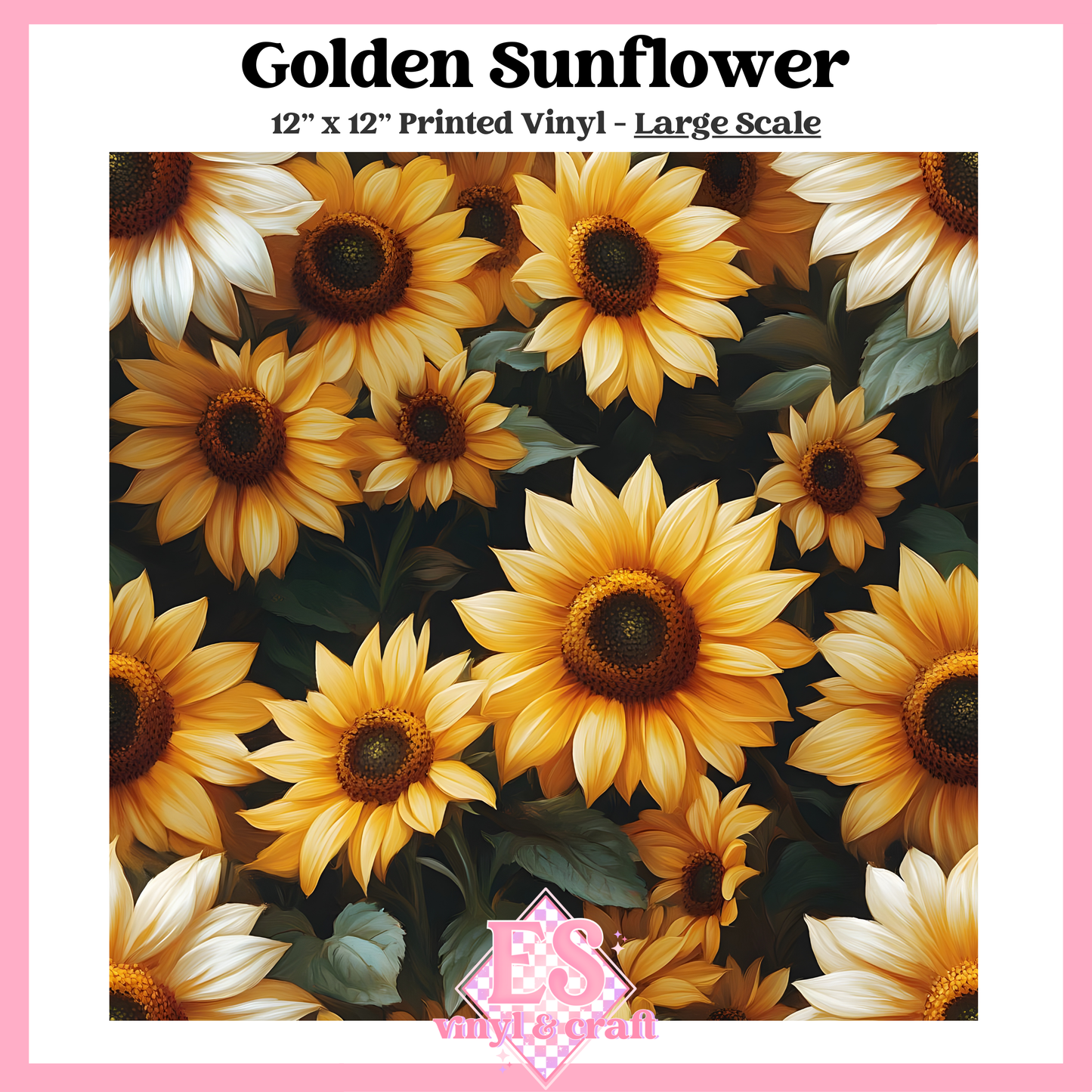 Golden Sunflower - Small or Large Scale Options - 12" x 12" Sheet image 2
