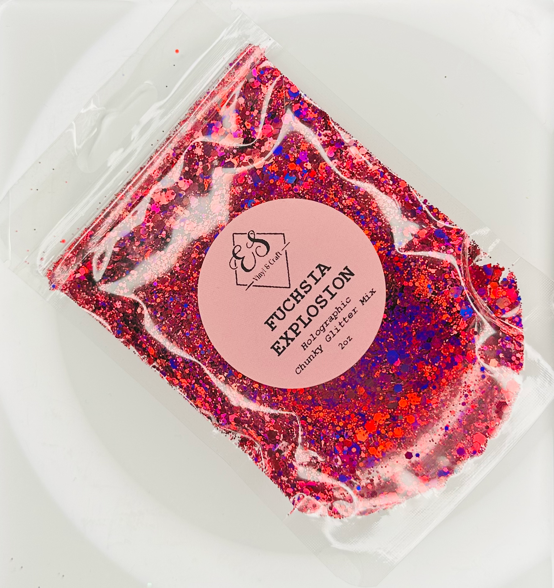 Fuchsia Explosion - Holographic Chunky Glitter Mix image 0