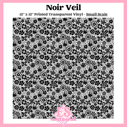 Noir Veil Transparent - Small or Large Scale Options - 12" x 12" Sheet image 1