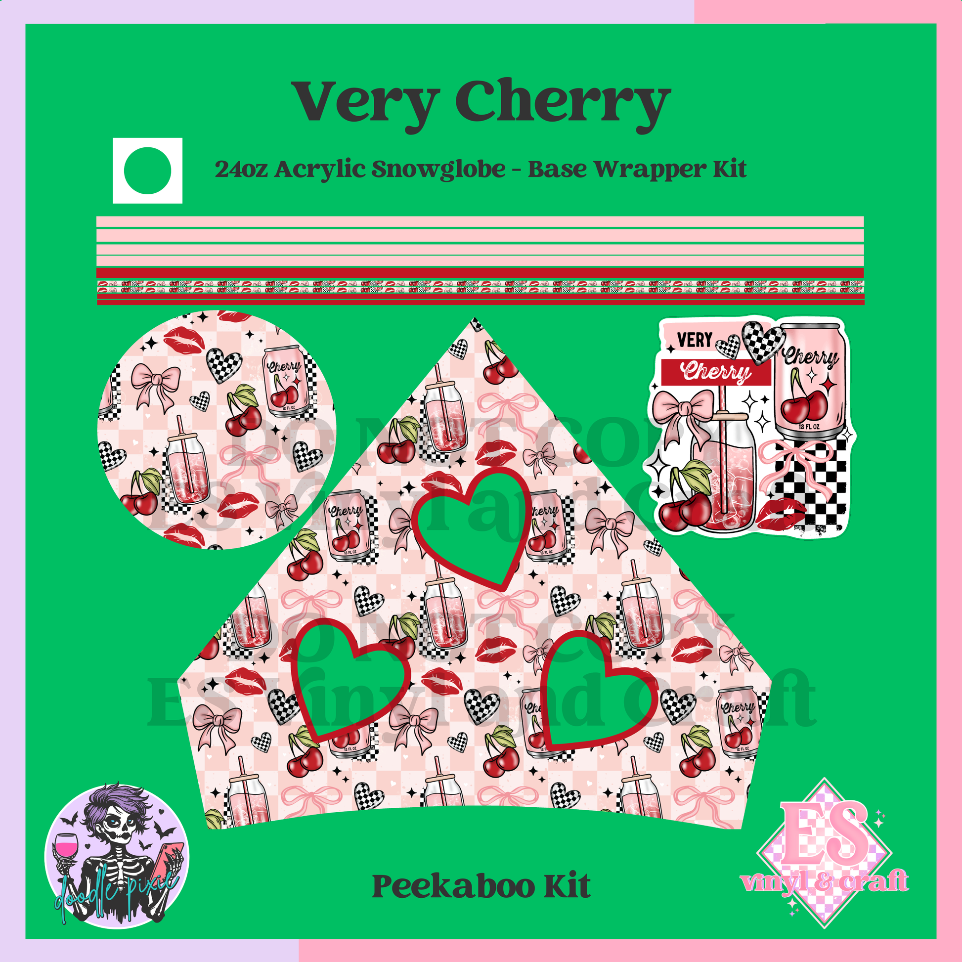 Very Cherry - 24oz Snowglobe Wrapper Kit image 5