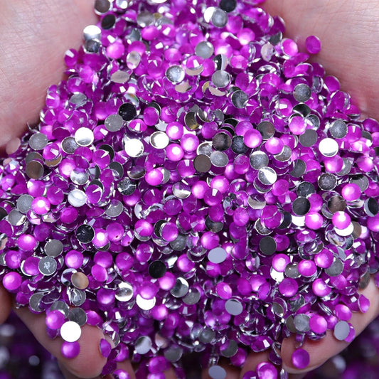 Neon Purple - Neon Resin Rhinestones (3mm, 4mm & 5mm) image 0