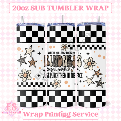 Kindness - Full 20oz Tumbler Sublimation Print image 0