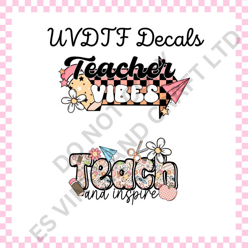 Teacher UVDTF Decals image 0