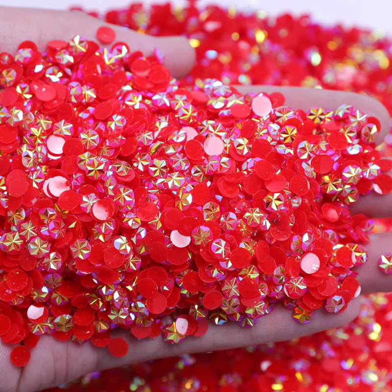 Scarlet Rose AB Jelly Flower Rhinestones image 0