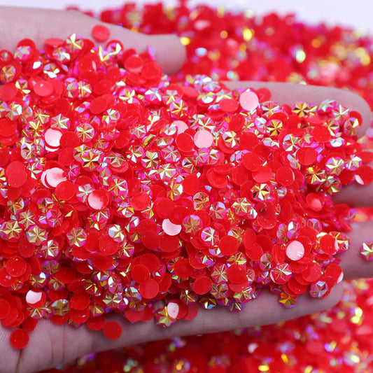 Scarlet Rose AB Jelly Flower Rhinestones image 0