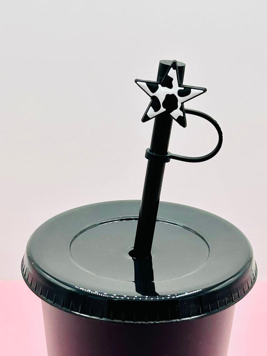 Straw Topper - Cow Print Star image 0