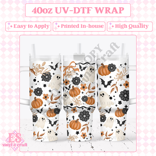 Autumn Frame - 40oz Tumbler Wraps - UV-DTF (2 Wraps - Top & Bottom) image 0