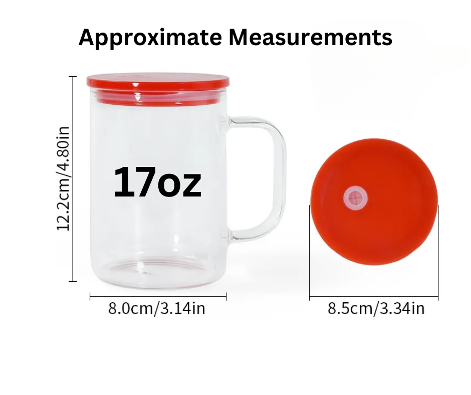 17oz Frosted Mug with Plastic Lid and Straw image 1