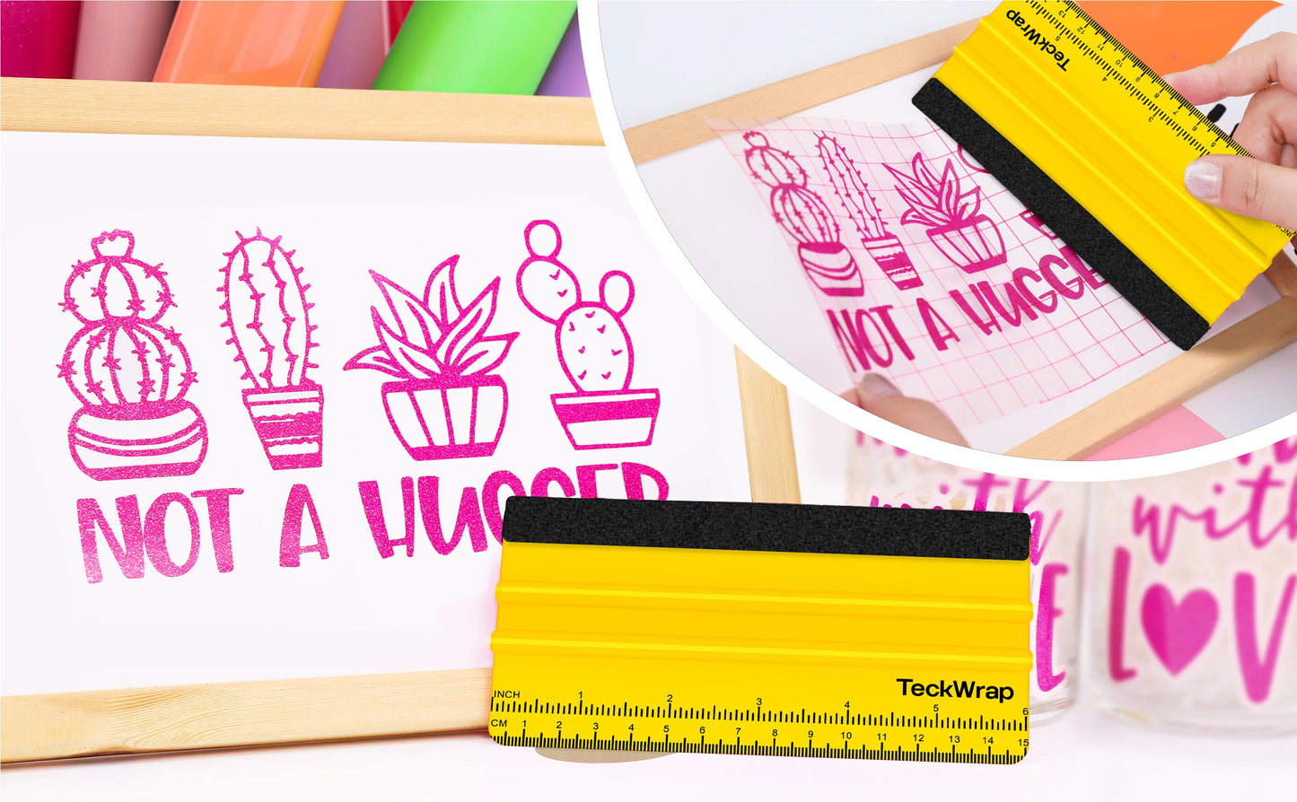 Teckwrap Yellow Pink Felt Squeegee image 4