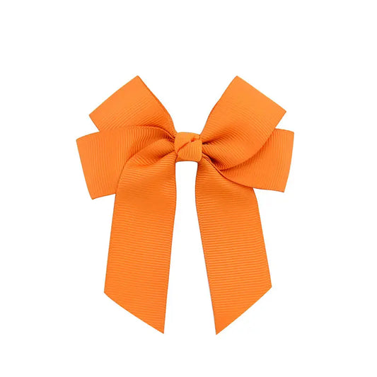 Hair Bow Clip 4" - Orange image 0