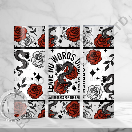 Unspoken - Full 20oz Tumbler Sublimation Ready Print image 0