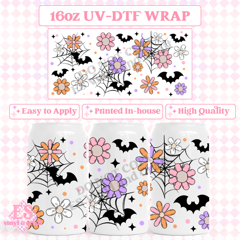 Spooky Season - 16oz Beer Can / Libbey UV-DTF Transfer image 0