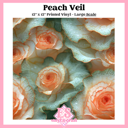 Peach Veil - Small or Large Scale Options - 12" x 12" Sheet image 2
