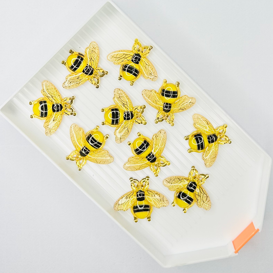 Bumble Bee Cabochon Flat Back Charm (Pack of 10) image 0