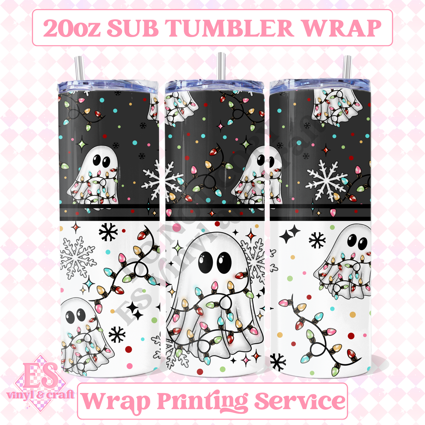 Ghost Lights - Full 20oz Tumbler Sublimation Print image 0