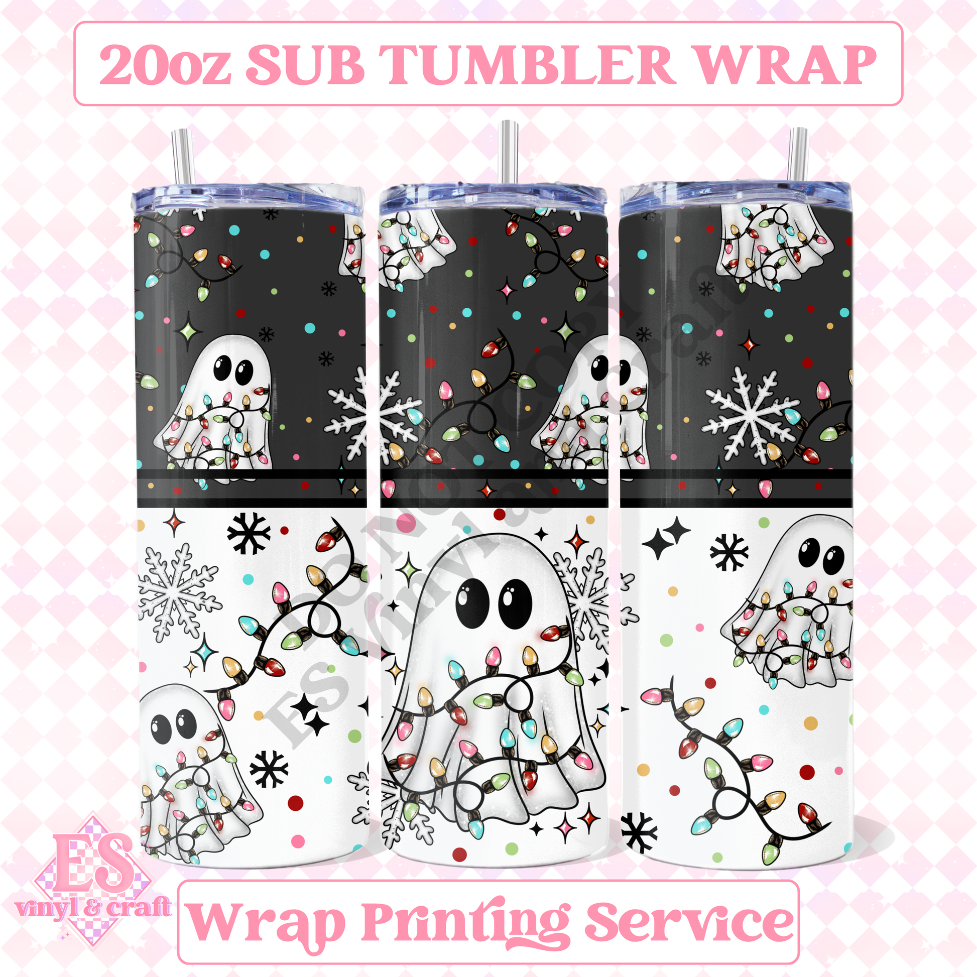 Ghost Lights - Full 20oz Tumbler Sublimation Print image 0