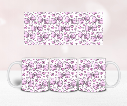 Bows Seamless - Pre Printed Sublimation 11oz or 20oz Wrap image 1