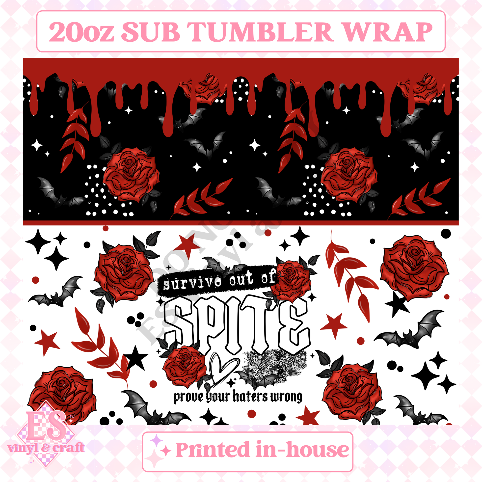 Survive Out Of Spite - Full 20oz Tumbler Sublimation Print image 1