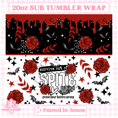 Survive Out Of Spite - Full 20oz Tumbler Sublimation Print image 1