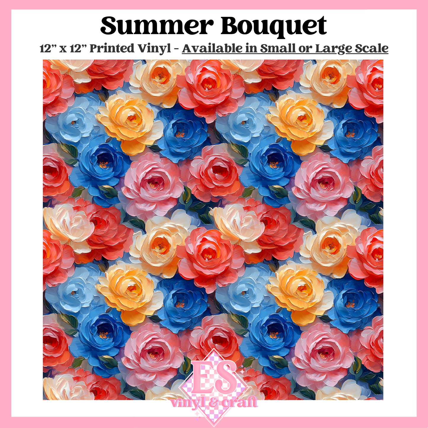 Summer Bouquet - Small or Large Scale Options - 12" x 12" Sheet image 0
