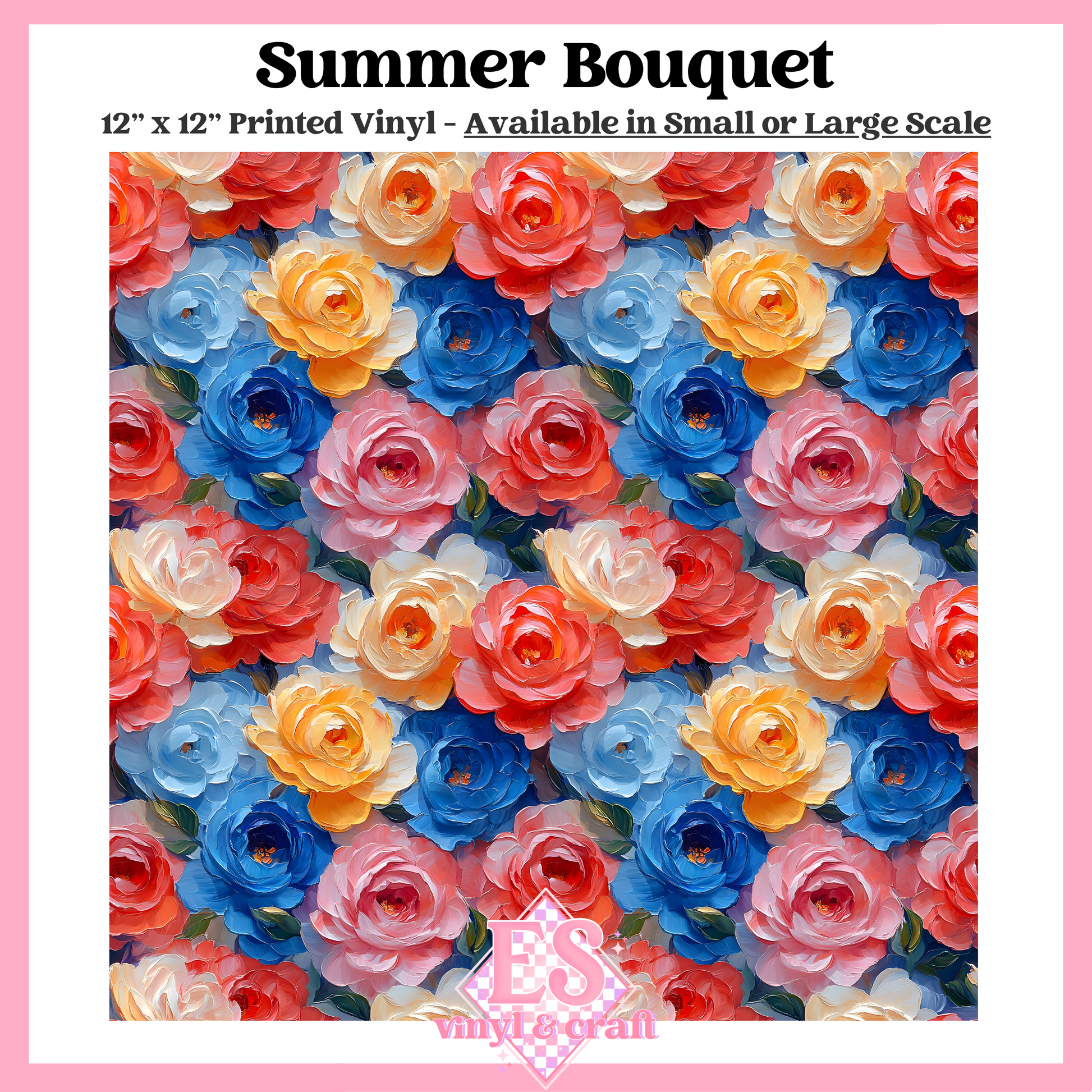 Summer Bouquet - Small or Large Scale Options - 12" x 12" Sheet image 0
