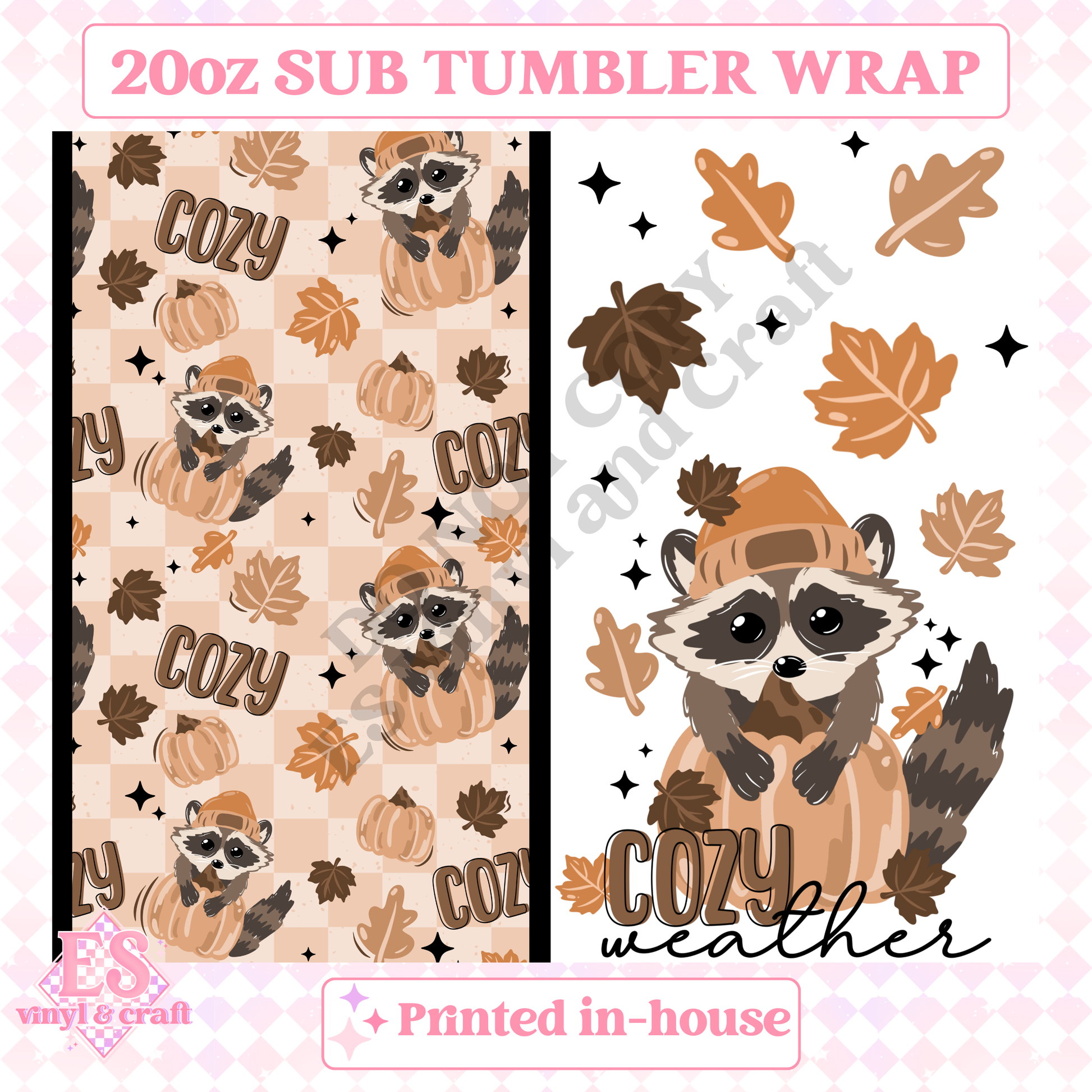 Cozy Weather - Full 20oz Tumbler Sublimation Print image 1