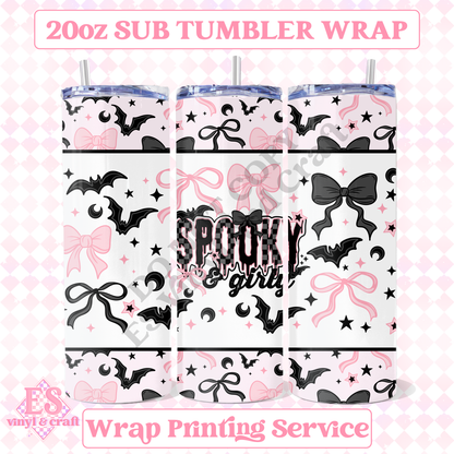 Spooky Girly - Full 20oz Tumbler Sublimation Print image 0