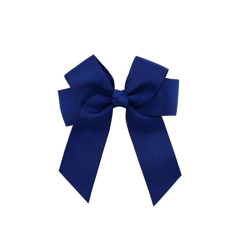 Hair Bow Clip 4" - Navy Blue image 0