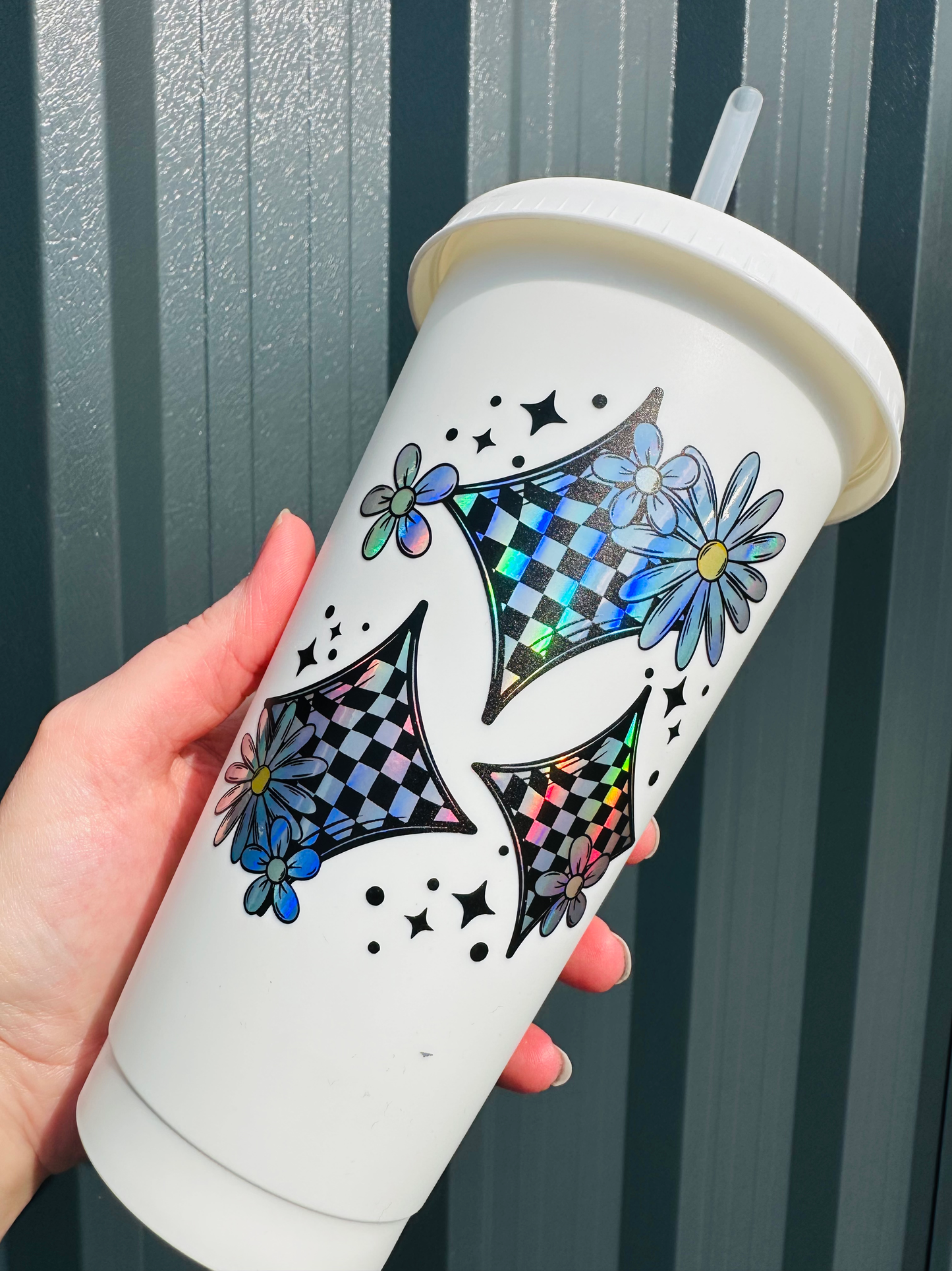 Holographic Decals Printed on Teckwrap Holographic Rainbow Silver image 0