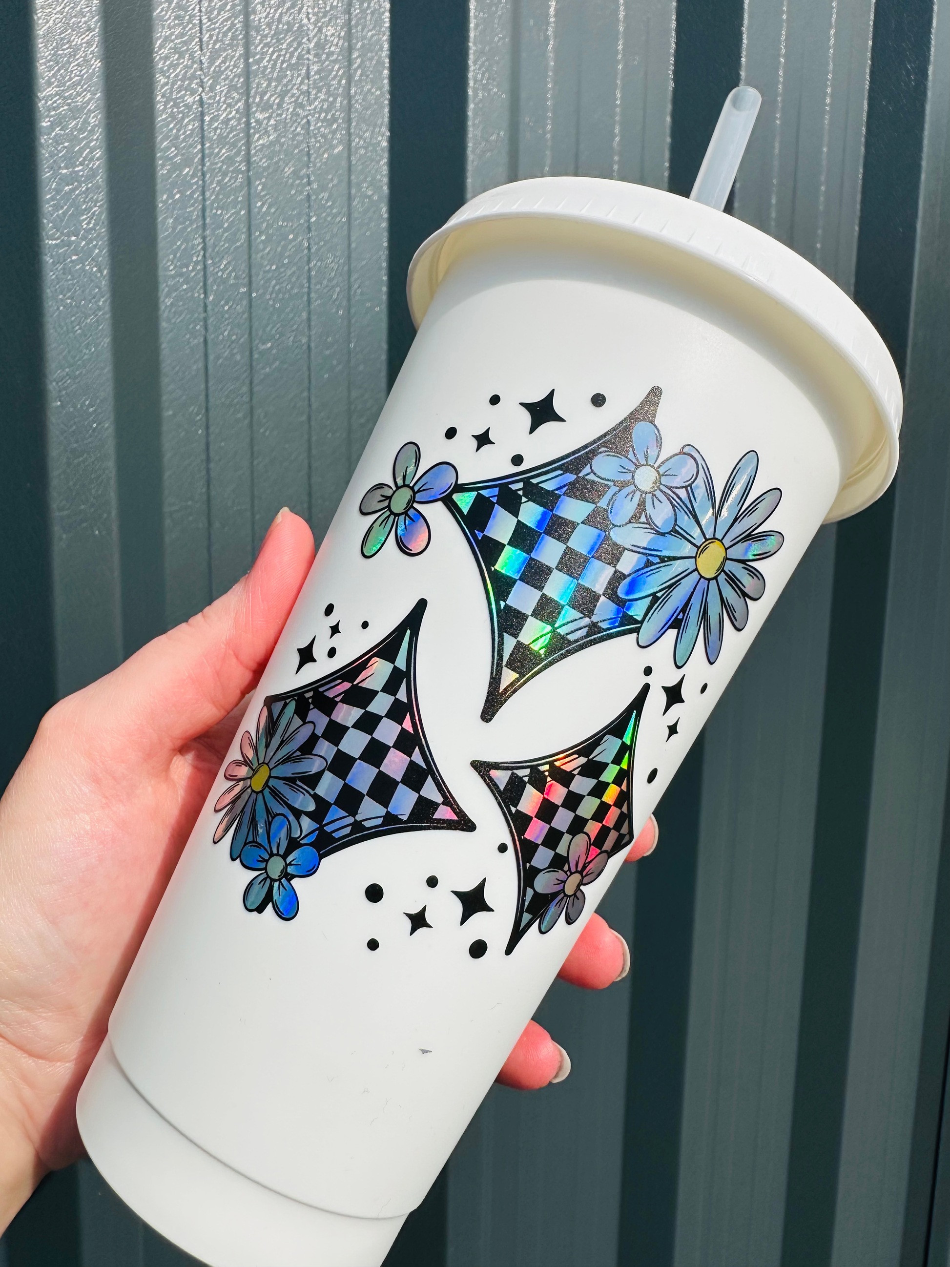 Holographic Decals Printed on Teckwrap Holographic Rainbow Silver image 0