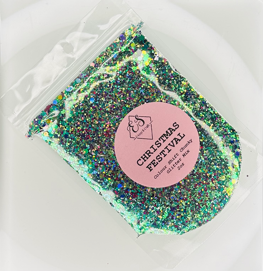 Christmas Festival - Colour Shift Chunky Glitter Mix image 0