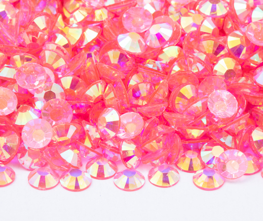 Crystal Rose - Transparent AB Resin Rhinestones (3mm, 4mm & 5mm) image 0