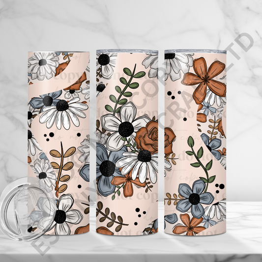 Florals - Full 20oz Tumbler Sublimation Ready Print image 0