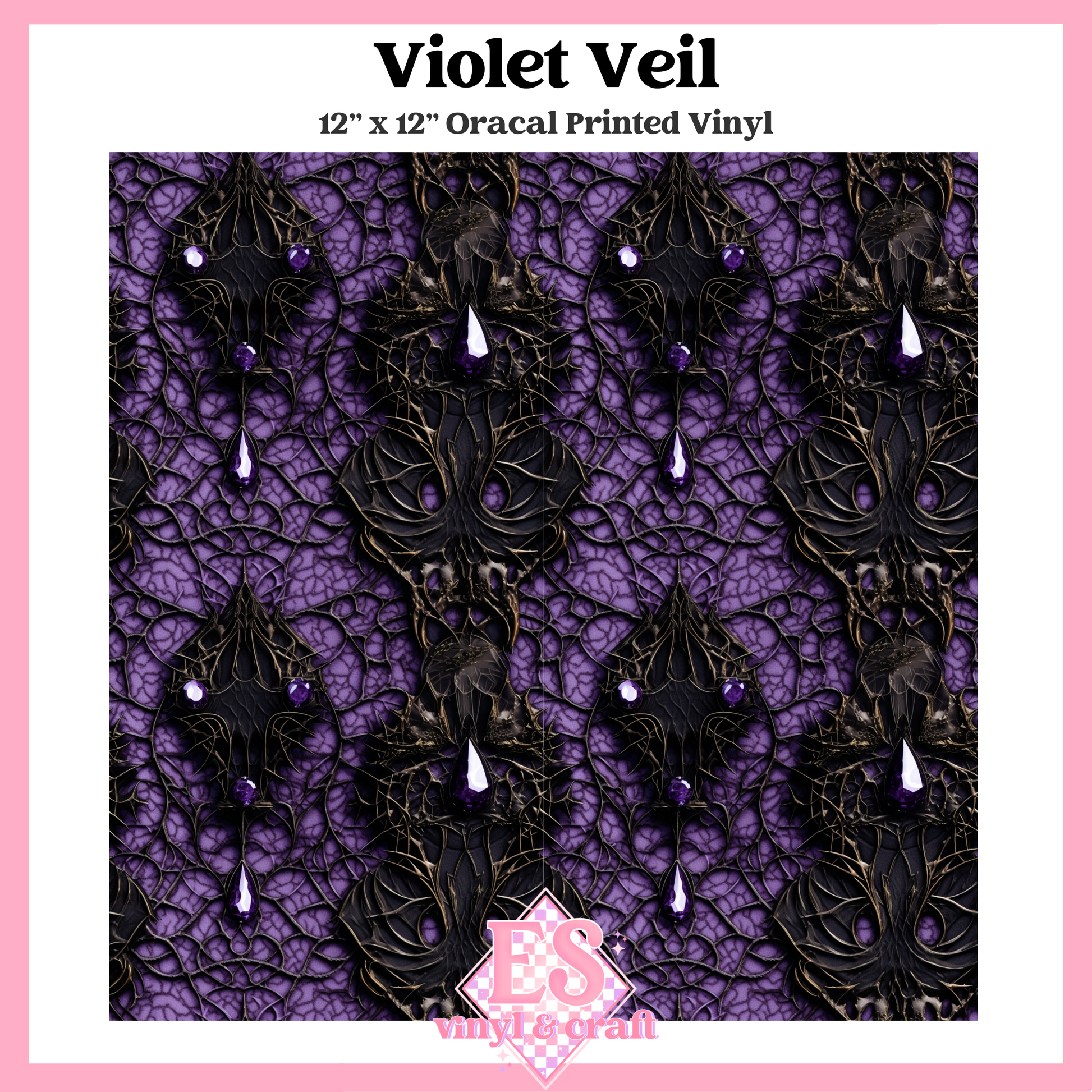 Obsidian Amethyst Collection - 12" x 12" Sheet (12 Different Designs) image 7