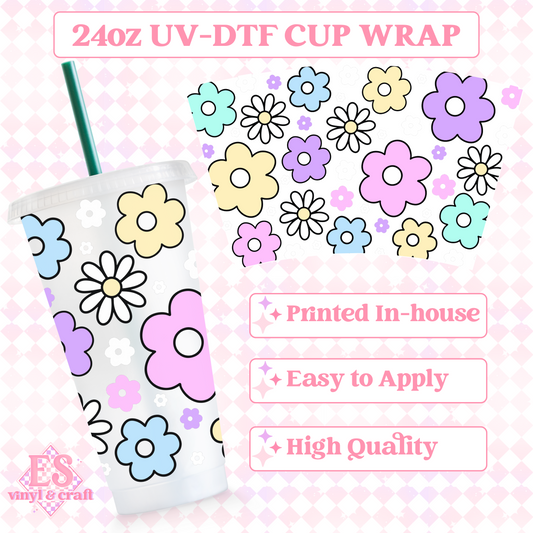 Flowers - UVDTF 24oz Cold Cup Wrap image 0