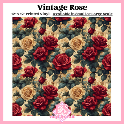 Vintage Rose - Small or Large Scale Options - 12" x 12" Sheet image 0