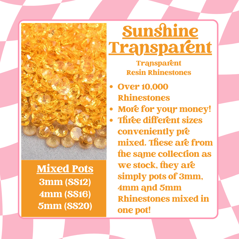 Rhinestone Mixed Pots - Transparent Series (3mm, 4mm, 5mm) image 13