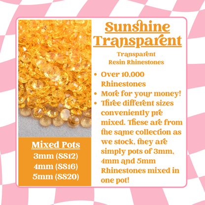 Rhinestone Mixed Pots - Transparent Series (3mm, 4mm, 5mm) image 13