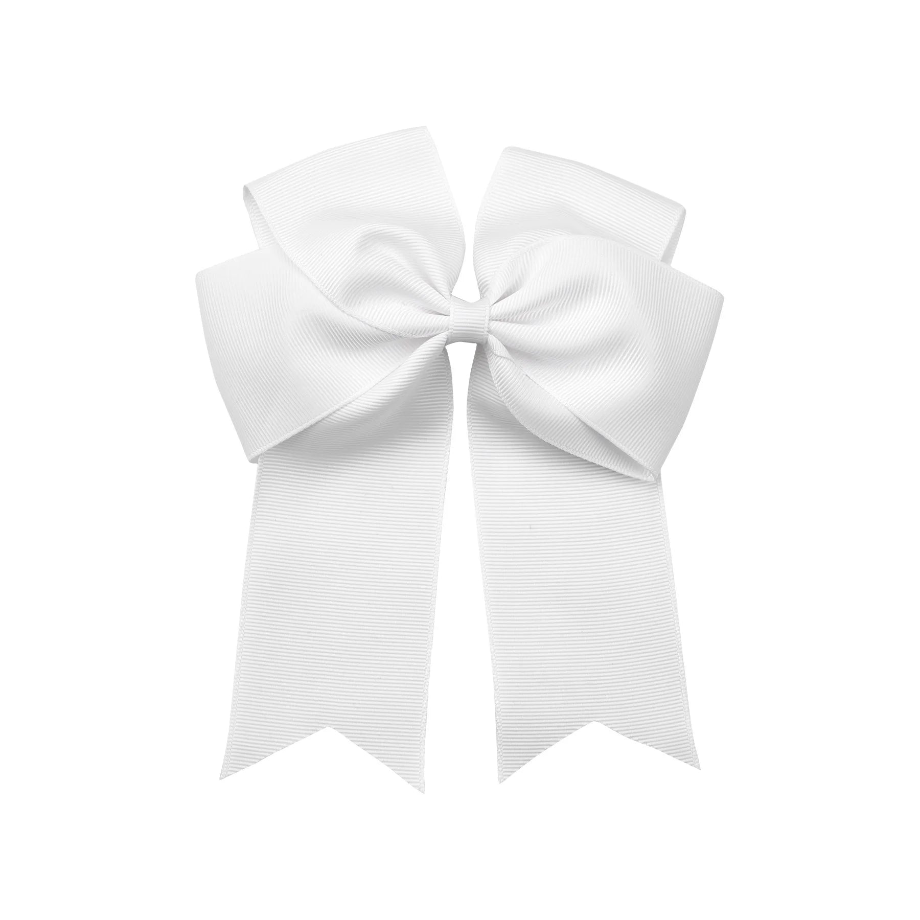 Dovetail Hair Bow Clip 6" - White image 0