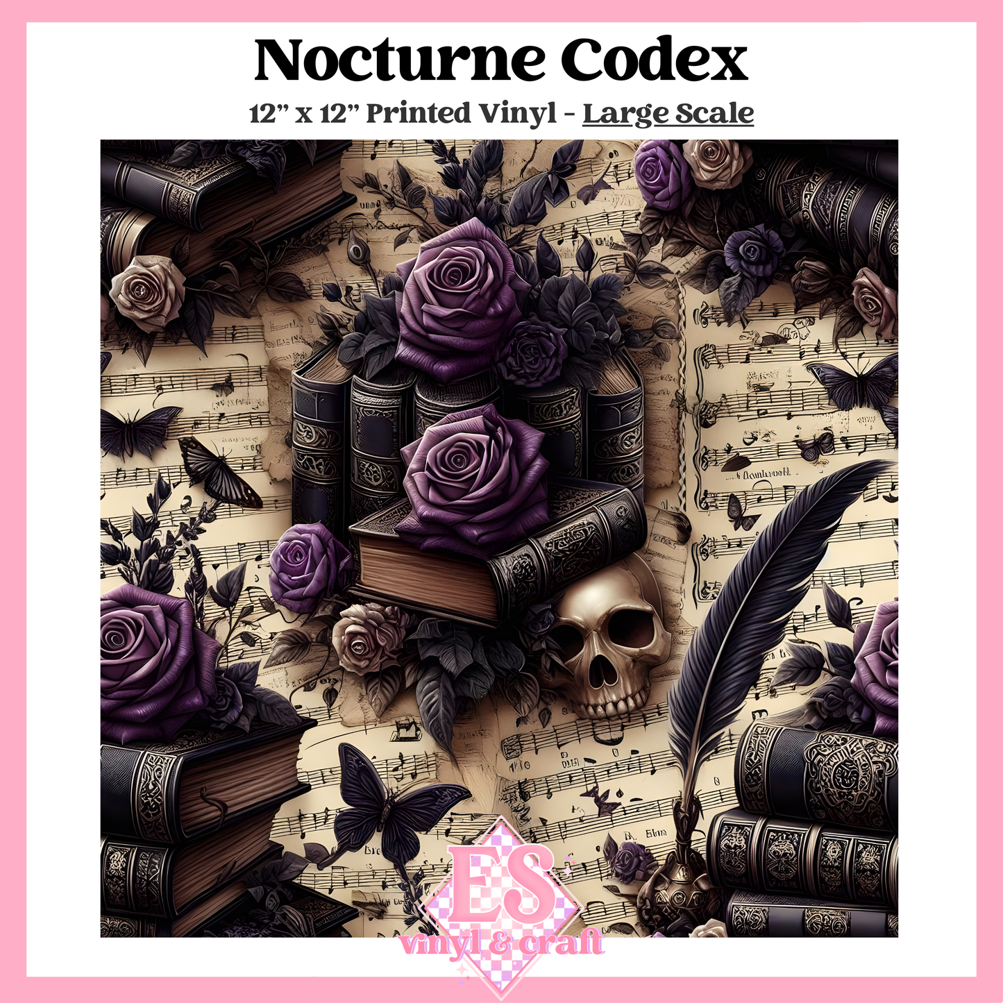 Nocturne Codex - Small or Large Scale Options - 12" x 12" Sheet image 2