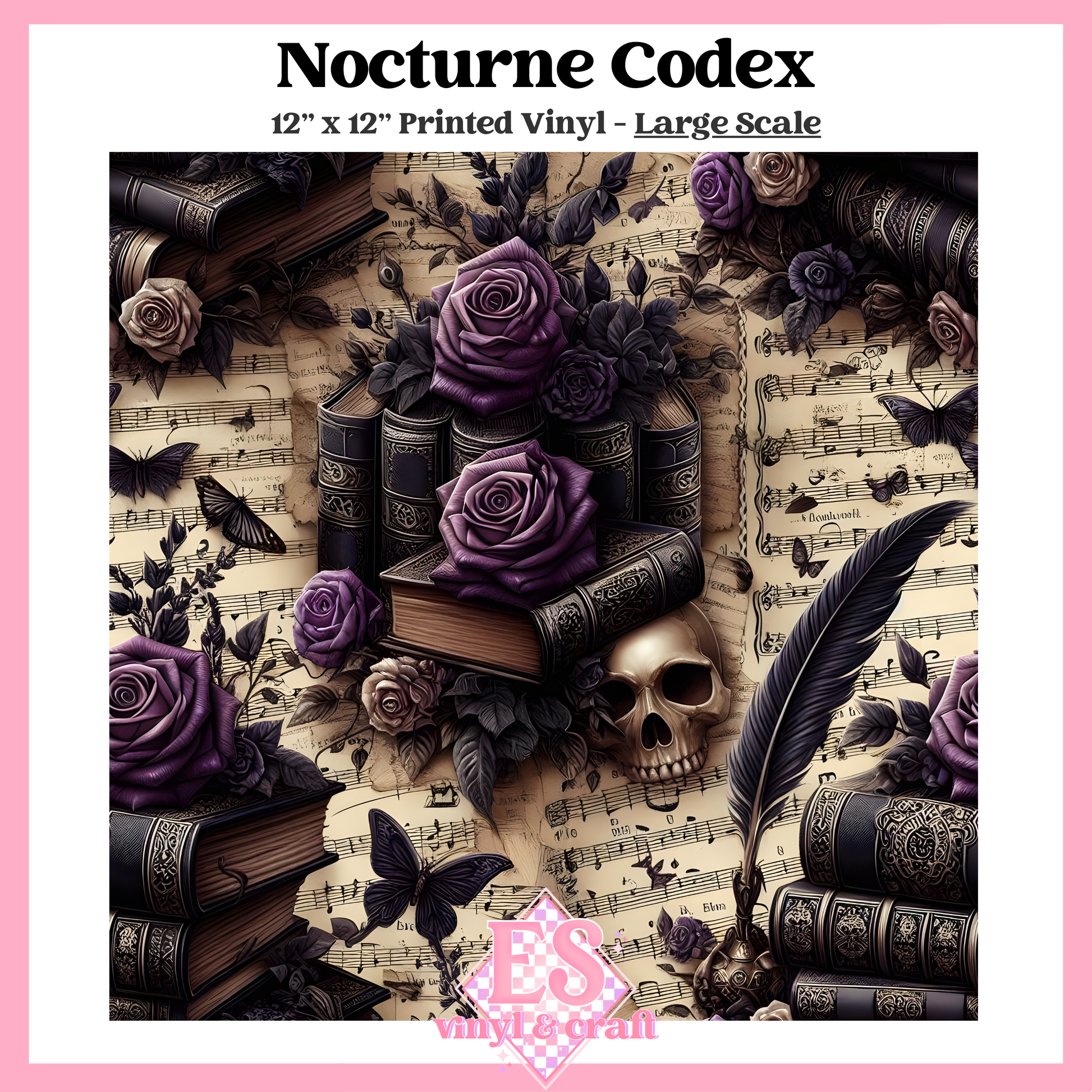 Nocturne Codex - Small or Large Scale Options - 12" x 12" Sheet image 2