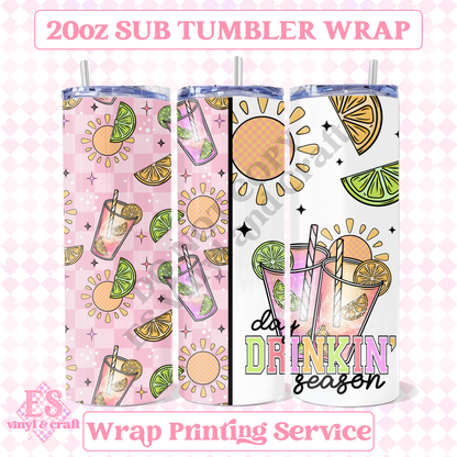 Day Drinkin' - Full 20oz Tumbler Sublimation Print image 0