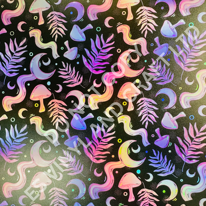 UV Printed Holographic Teckwrap Permanent Vinyl - A4 or 12" x 12" Sheet image 1