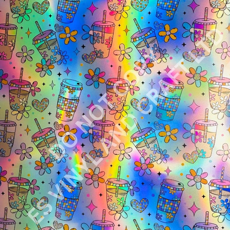 UV Printed Holographic Teckwrap Permanent Vinyl - A4 or 12" x 12" Sheet image 3