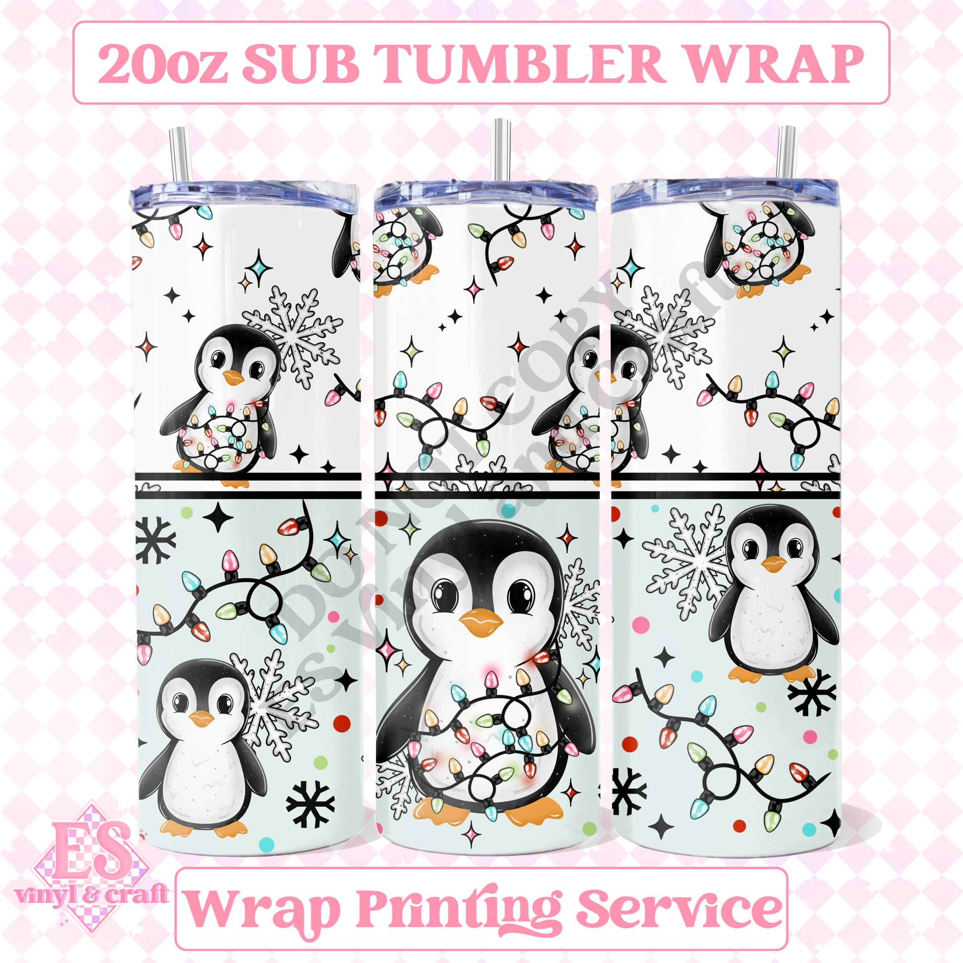 Penguin - Full 20oz Tumbler Sublimation Print image 0