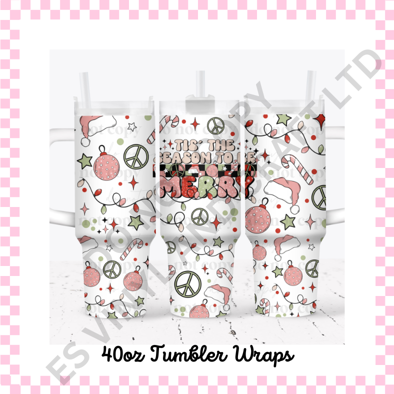 40oz Tumbler Wraps - UV-DTF (2 Wraps - Top and Bottom) image 0