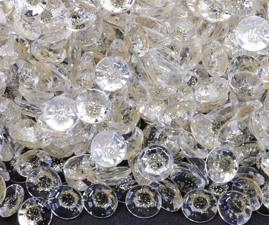 Peach Starry - Starry Glitter Jelly Rhinestones (3mm, 4mm & 5mm) image 0