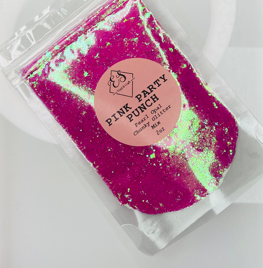 Pink Party Punch - Pearl Opal Chunky Glitter Mix image 0