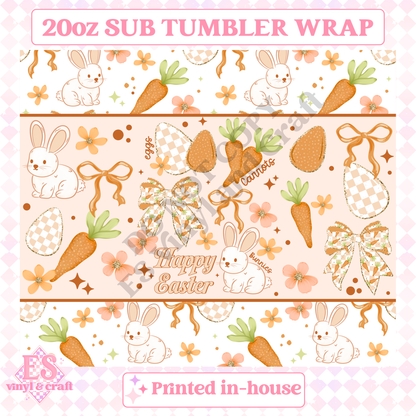 Happy Easter - Full 20oz Tumbler Sublimation Print image 1