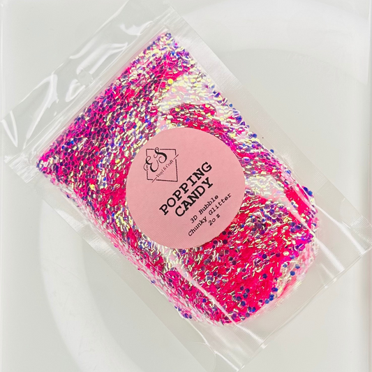 Popping Candy - 3D Bubble Glitter Cut Size Chunky image 0